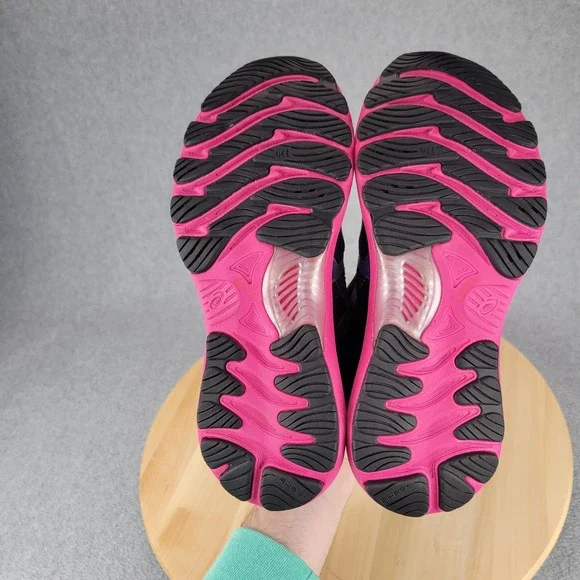 Asics Gel-Nimbus 23 Womens Running Shoes Black Pink Blue 1012A885 Size 7 - Picture 6 of 9